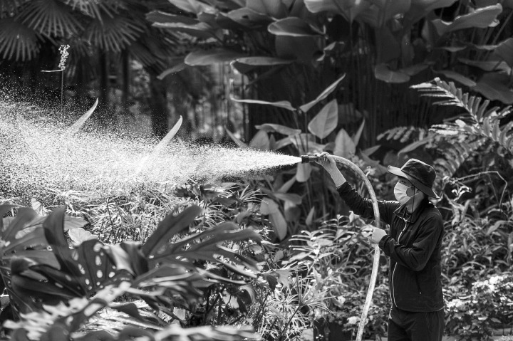 spray foam insulation worker